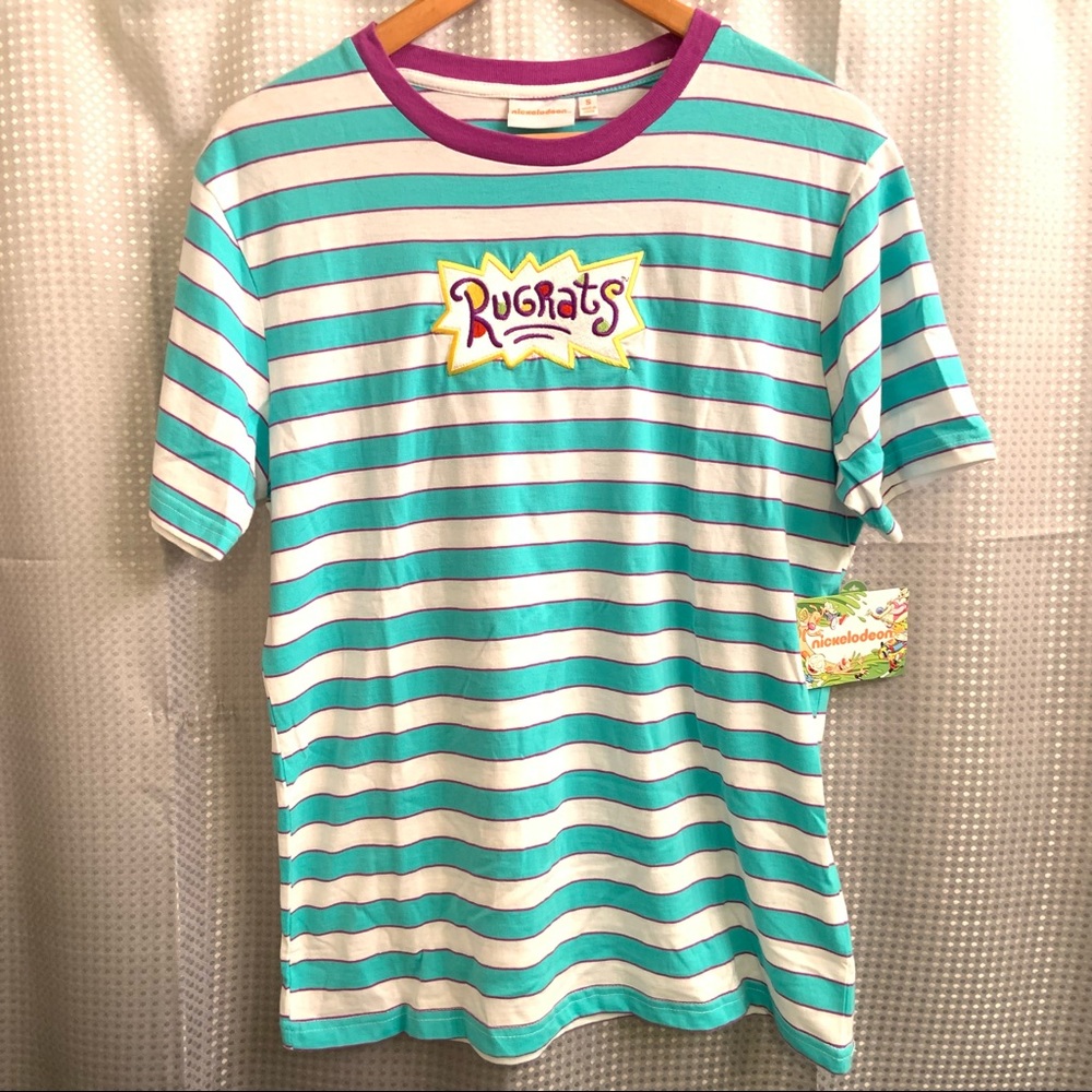 Nickelodeon's Rugrats Branded Striped Tee Shirt